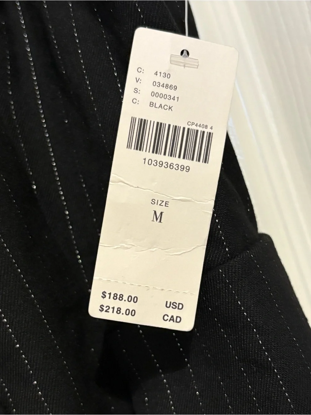 Anthropologie halter tuxedo strip midi wrap backless dress medium nwt